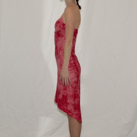 Y2k sparkly bodycon dress cowl top pink and orange size small rampage - Picture 6 of 8